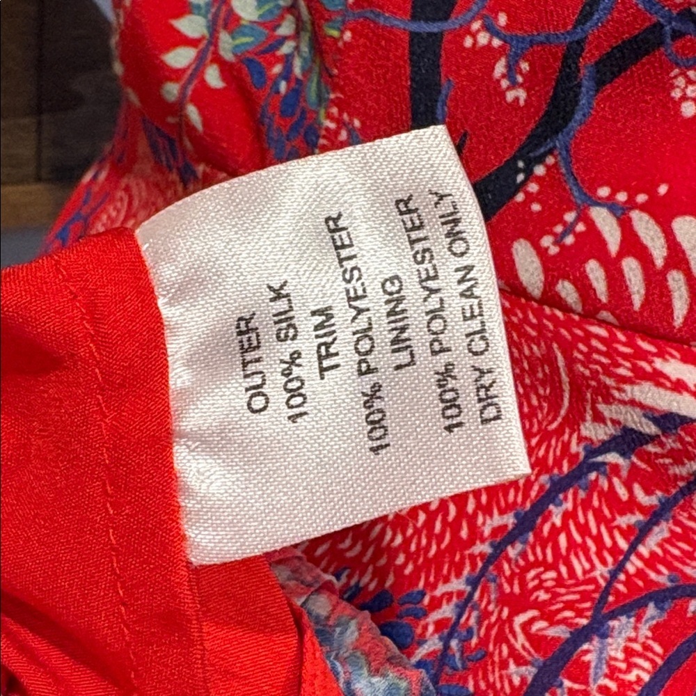 SALONI Silk Crepe Printed V-Neck Sleeveless Mini Dress size 4 - Picture 11 of 15
